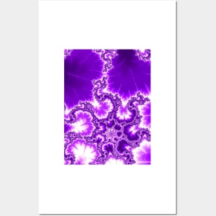 Purple/White Fractal Posters and Art